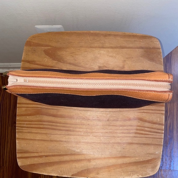 RARE Dark Brown Canvas Vintage Authentic Green Label Dooney & Bourke Bag - Picture 7 of 12